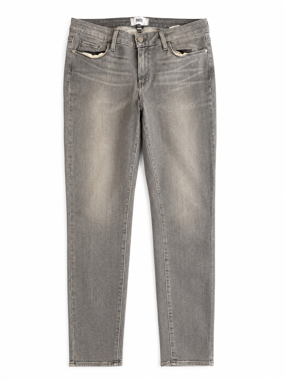 PAIGE Verdugo Ultra Skinny Jeans Gray Beige Size 31 Mid Rise Stretch
